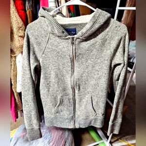 American Eagle Outfitters Gray Zip-Up Hoodie